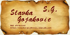 Slavka Gojaković vizit kartica